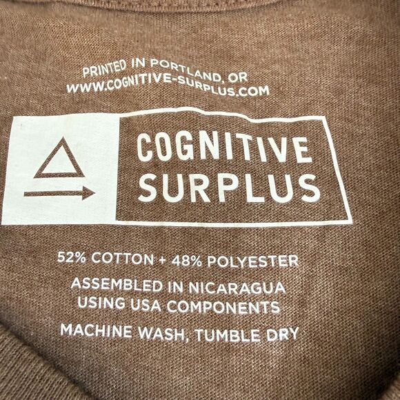 Cognitive Surplus Brown Great Beards of Science T-Shirt NEW Men’s L STEM geek - Picture 4 of 9